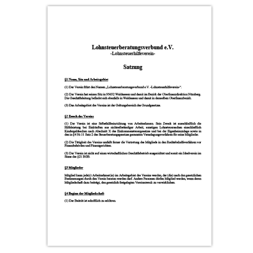 Satzung Vorschauminiaturbild PDF Download